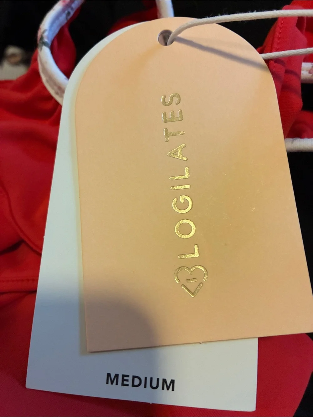 Blogilates Red Ruffle Lace-Up Tank Medium - Picture 6 of 7